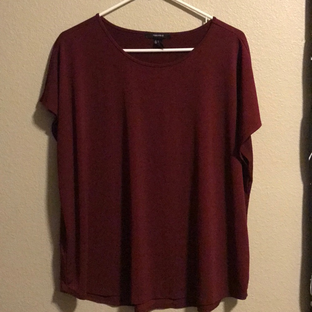 Red/Maroon shirt